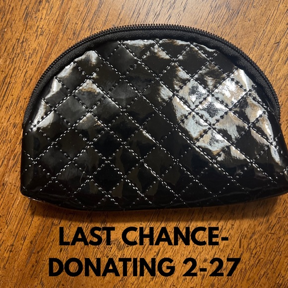 Handbags - Quilted Black Cosmetic Bag